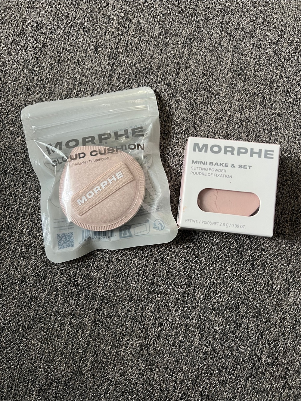 Morphe Mini Bake & Set Powder with Blush Pink Puff